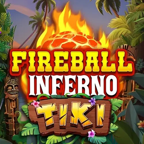 Fireball Inferno Tiki slot logo by NetEnt at Spinzen Casino